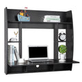 Floating Computer Desk with Storage Shelves L20486
