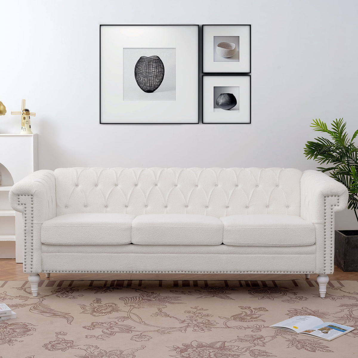 3 Seater Square Arm Sofa V18295