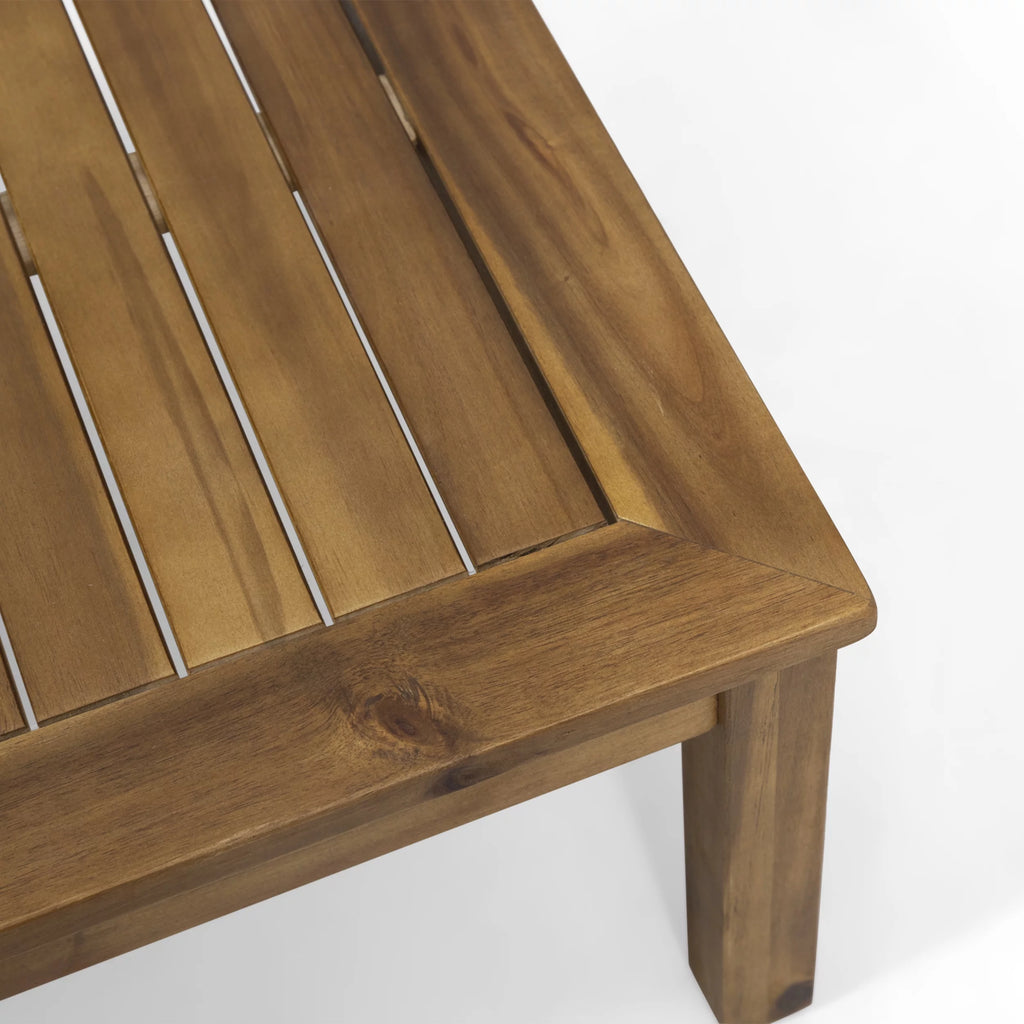Teak and Gray Outdoor Loveseat Set P679536