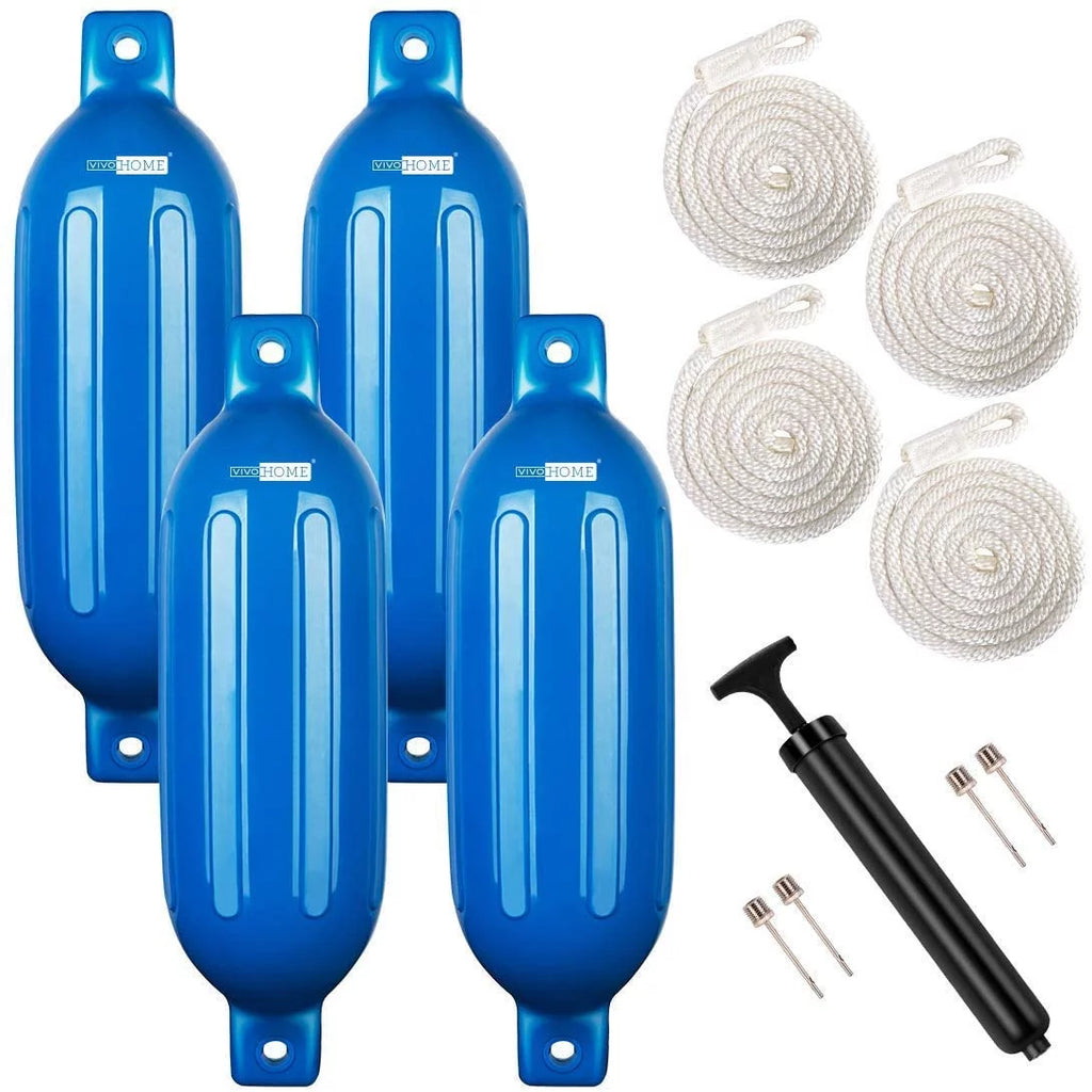 Vinyl Ribbed Marine Boat Fender Pack of 4 B782017