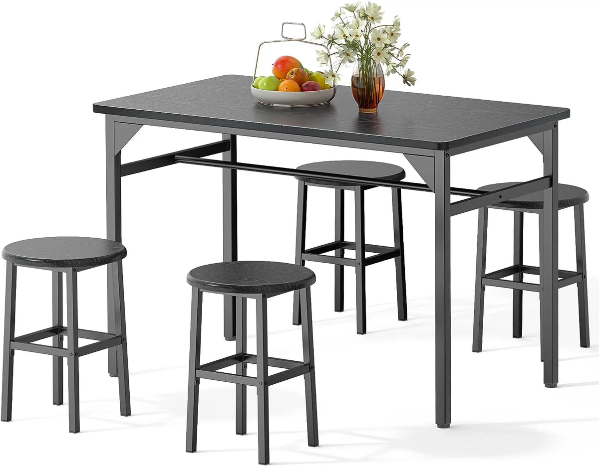 Black Dining Table Set for 4 C71998