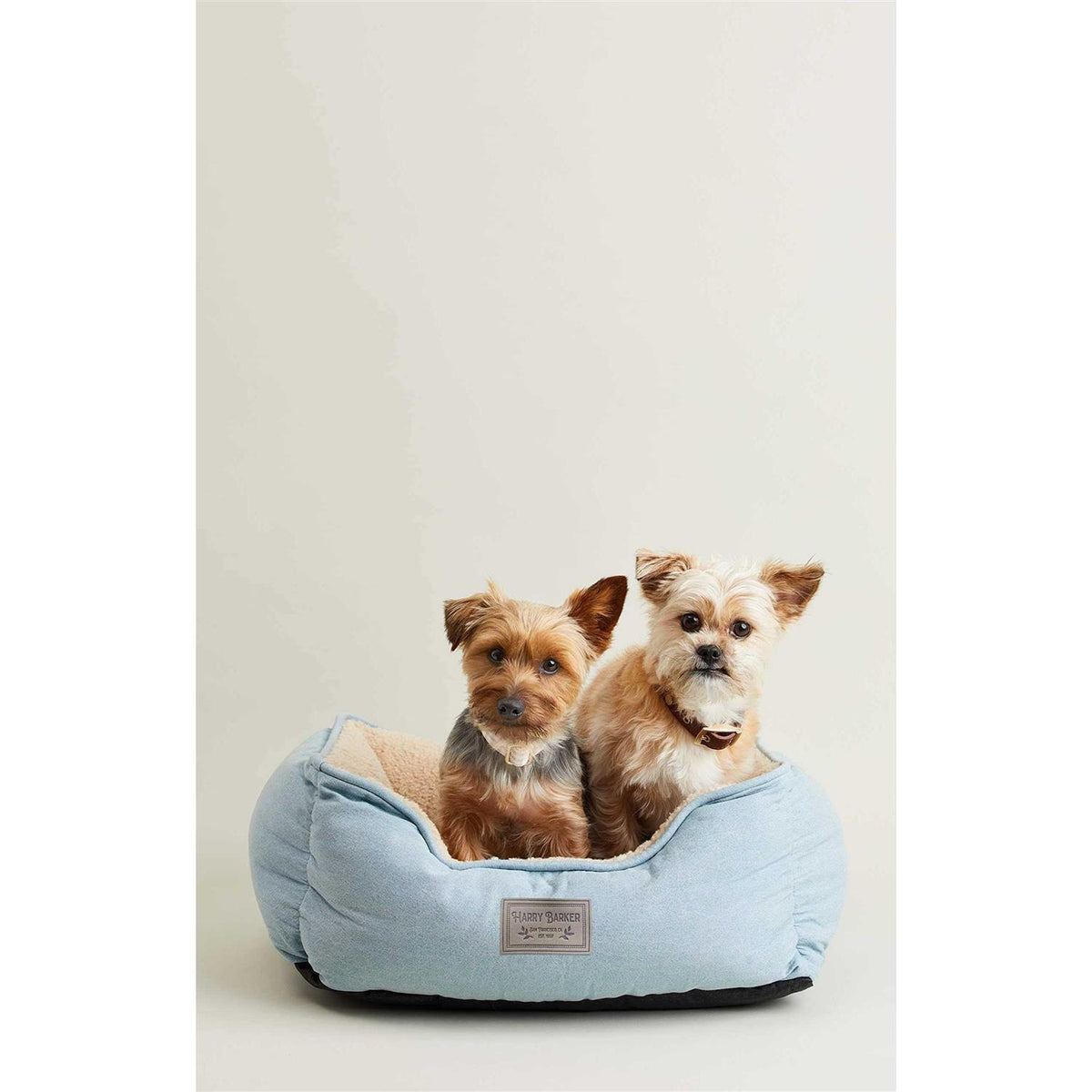 Blue Chambray Sherpa Pet Bed T286