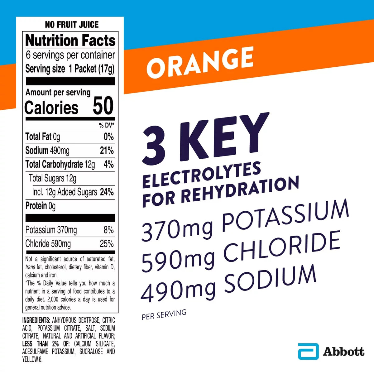 Orange Electrolyte Powder Packets X848817