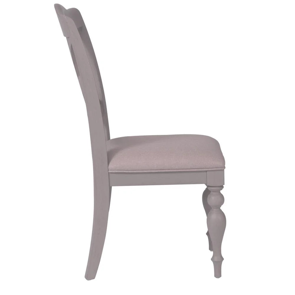 Set of 2 Grey Slat Back Side Chair S14141