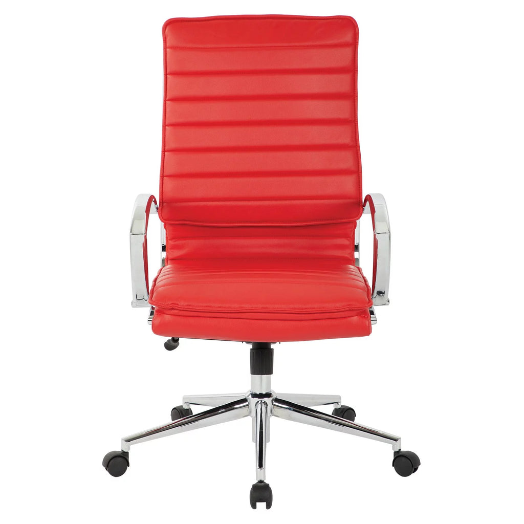 White Faux Leather High Back Manager's Chair Y50970