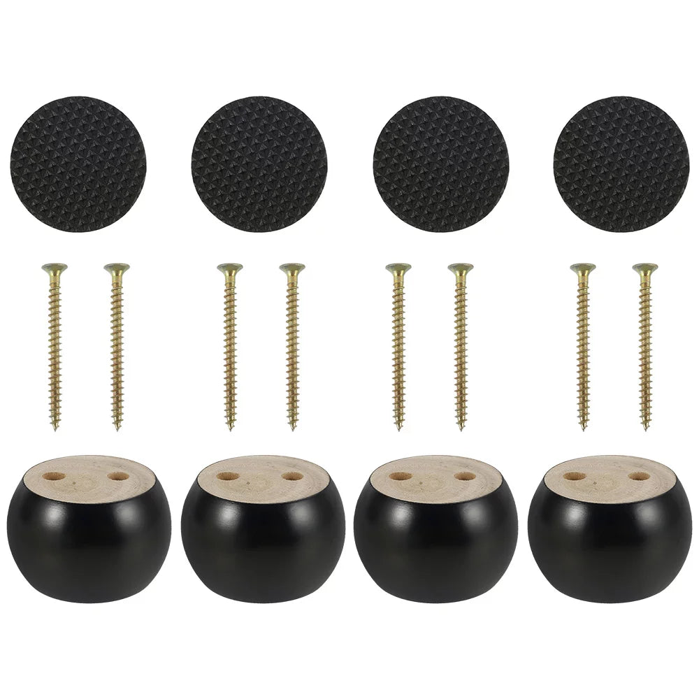 4 Wooden Replacement Furniture Legs Turned Pine Q48164