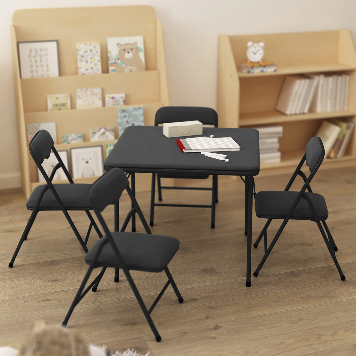 5 Piece Kid's Folding Table and Chairs Set Q73838