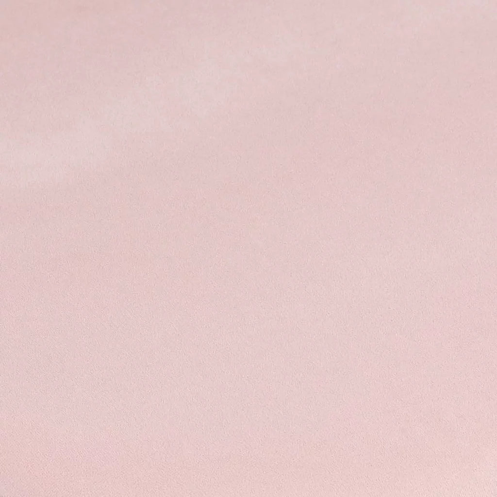 Blush Velvet Ottoman with Brass Band E464780