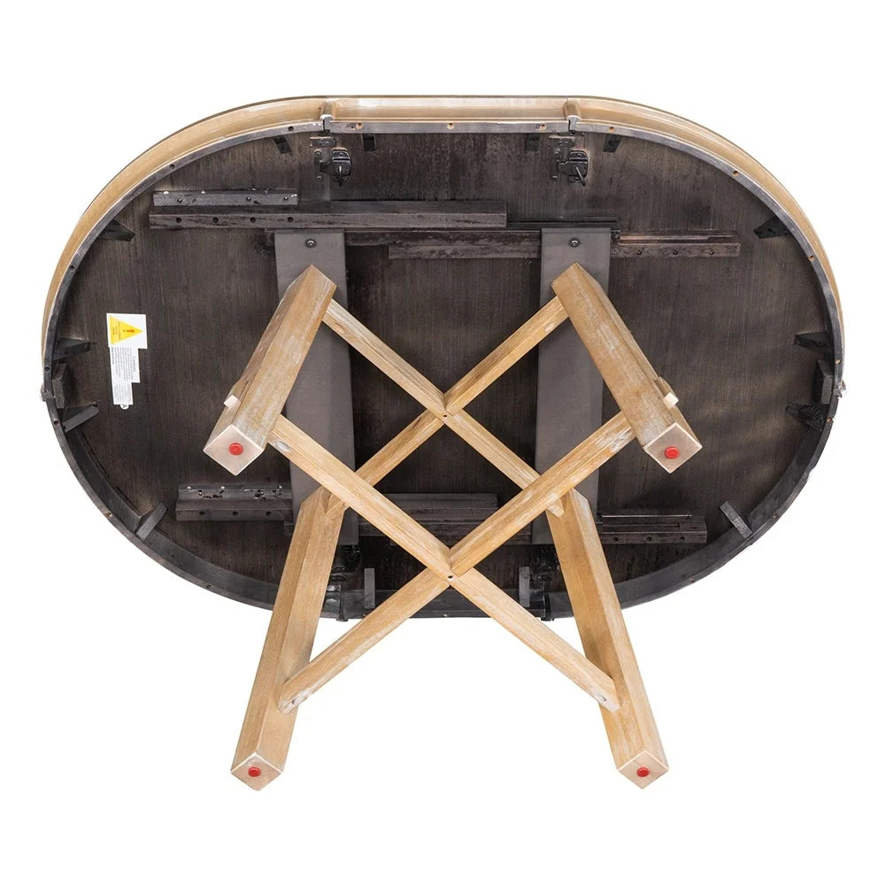 Round Extendable Dining Table Natural Wood Wash G4473