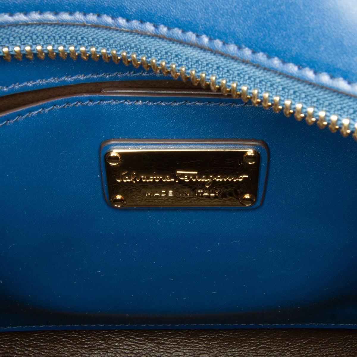 Blue Calf Leather Satchel T625