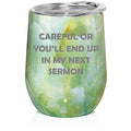 12 oz Double Wall Vacuum Insulated Stainless Steel Stemless Wine Tumbler with Lid Q57091