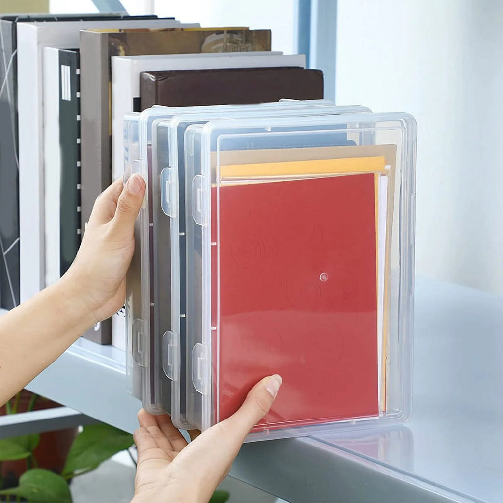 Plastic Storage Box, 7"x9"x2", 6 Pcs W4554