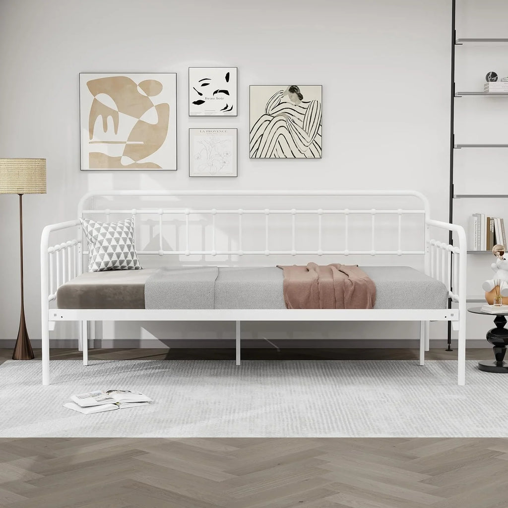 White Metal Twin Daybed Frame G3933