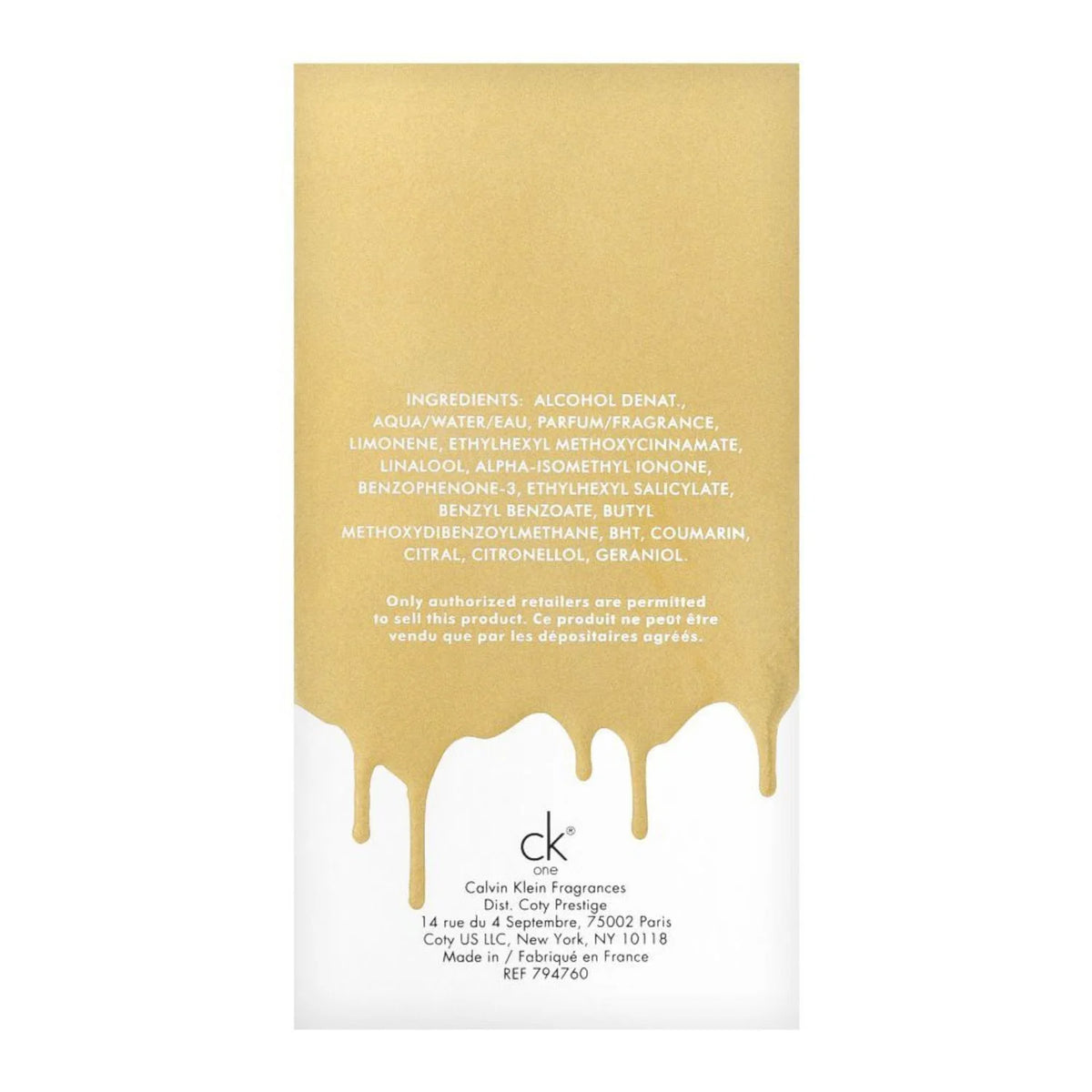 One Gold Eau de Toilette Spray 100ml/3.4oz D676729