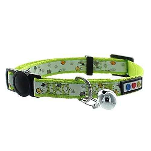 Cat Collar with Safety Buckle and Removable Bell M959325