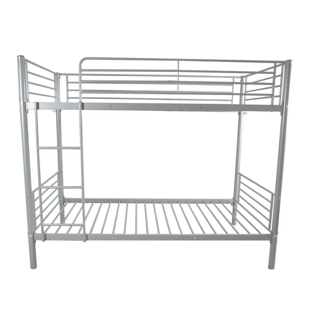 Twin-over-Twin Bunk Bed with Metal Frame and Ladder H3177