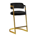 Black Velvet Counter Stool Set of 2 W721