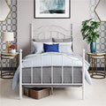 White Twin Metal Bed A607