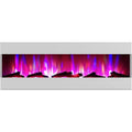 60 In. Recessed Electric Wall Mounted Fireplace Heater with Multi-color Flame I73962