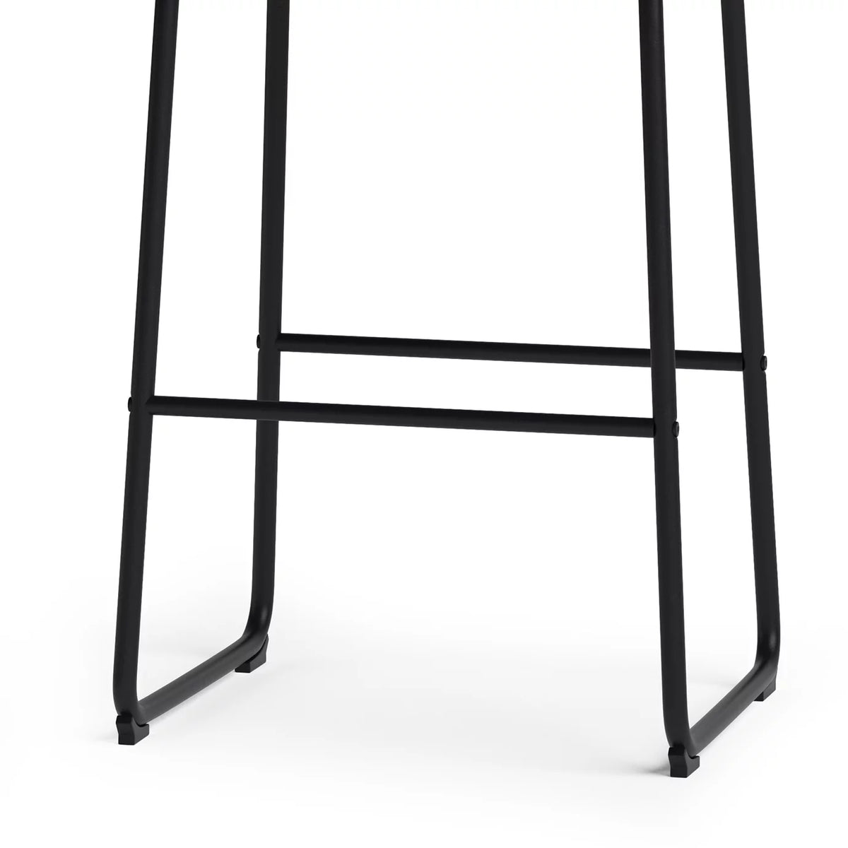 Distressed Charcoal Grey Faux Leather Bar Stool Set of 2 H106