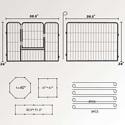 Heavy Duty Metal Dog Playpen 32 Width U261549