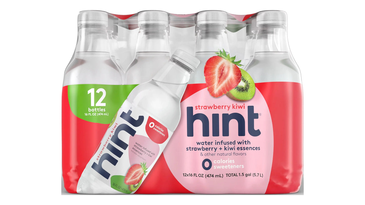 Strawberry Kiwi Water 12 Pack 16 Ounce Bottles Zero Sugar D212