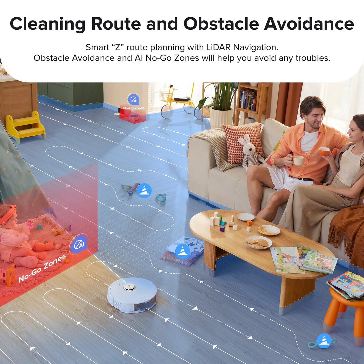 Robot Vacuum and Mop White Z1404