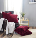 Super Soft Sherpa Backing Throw Pillow Cover 4 Piece 20" x 20" N555309