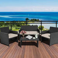 3 Piece Patio Conversation Set with Non-Slip Cushions K633713
