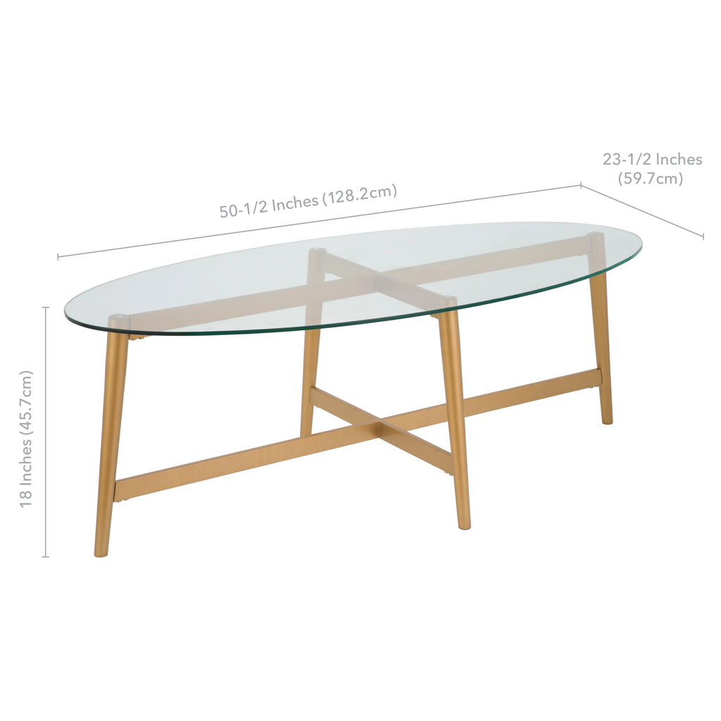 50.5" Wide Oval Coffee Table U59455