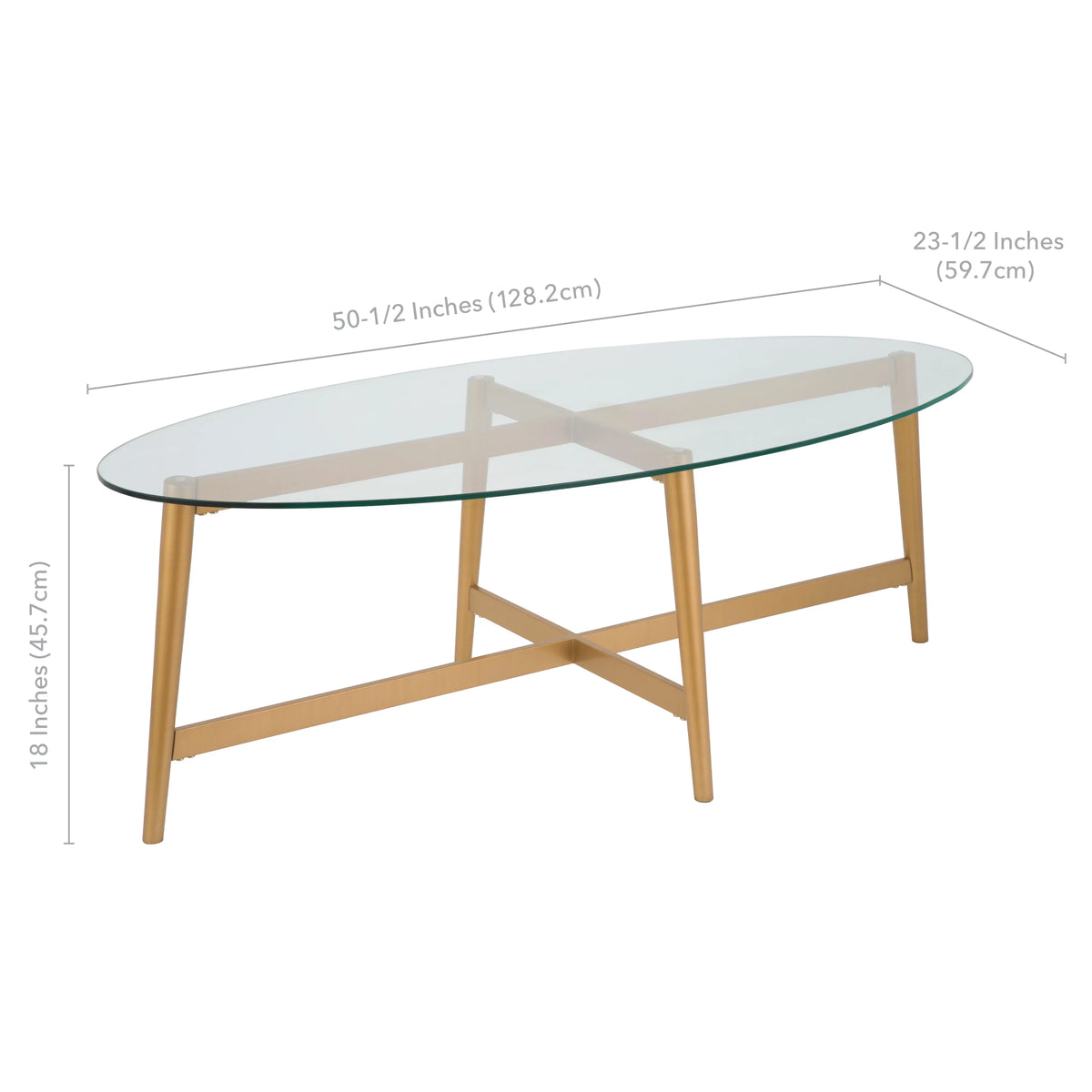 50.5" Wide Oval Coffee Table U59455