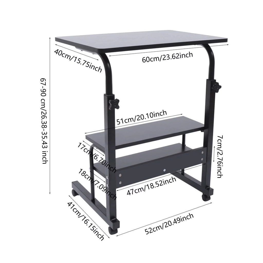 Adjustable Bedside Table with Wheels N4119