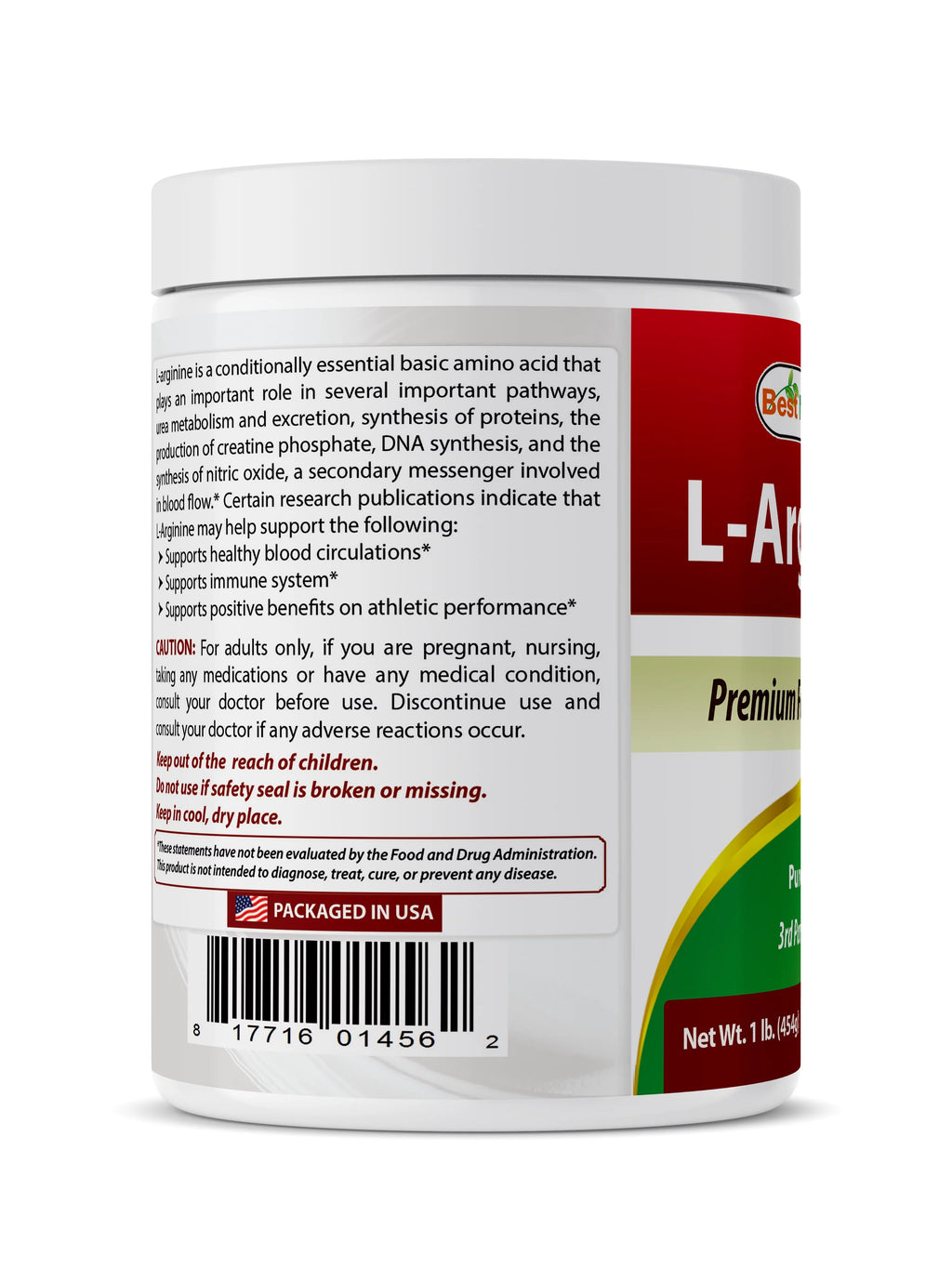 3 Pack 1 LB L-Arginine Powder Z5667