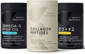 Unflavored Collagen Peptides, Omega 3 Fish Oil and Vitamin D3 + K2 T94521