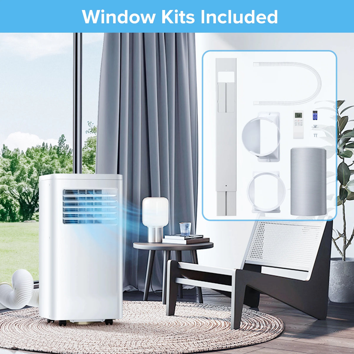 Portable Air Conditioner 5000BTU 8000 BTU ASHRAE 250 Sq.Ft X3414