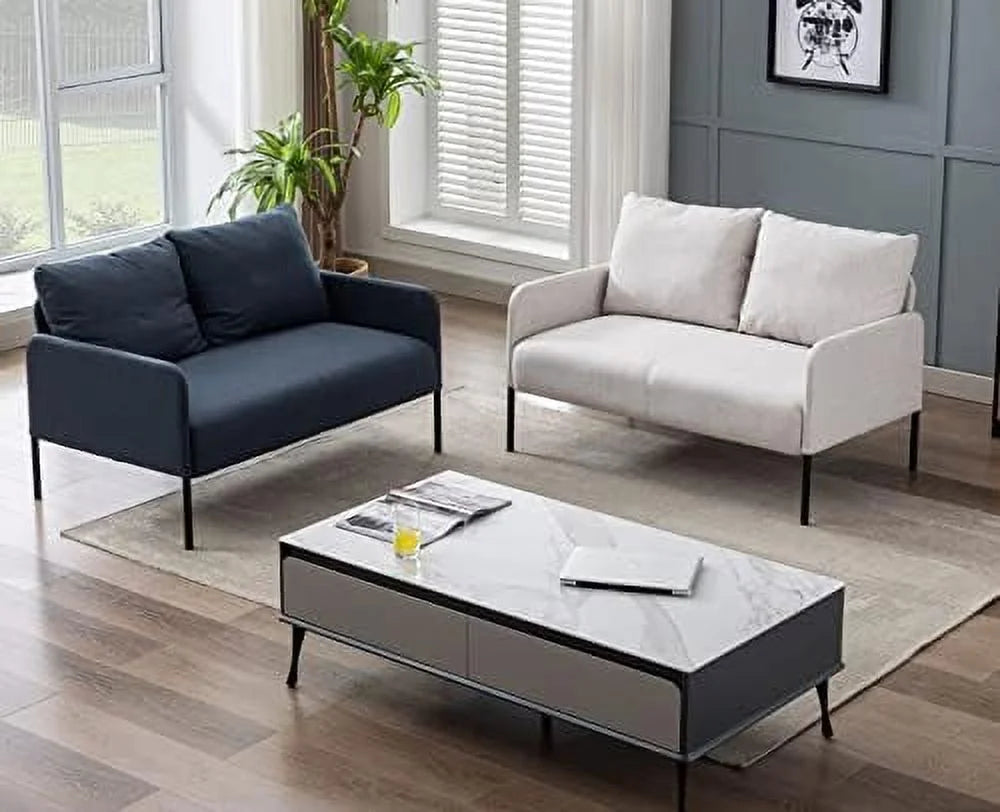 Beige Fabric Loveseat Sofa Y810