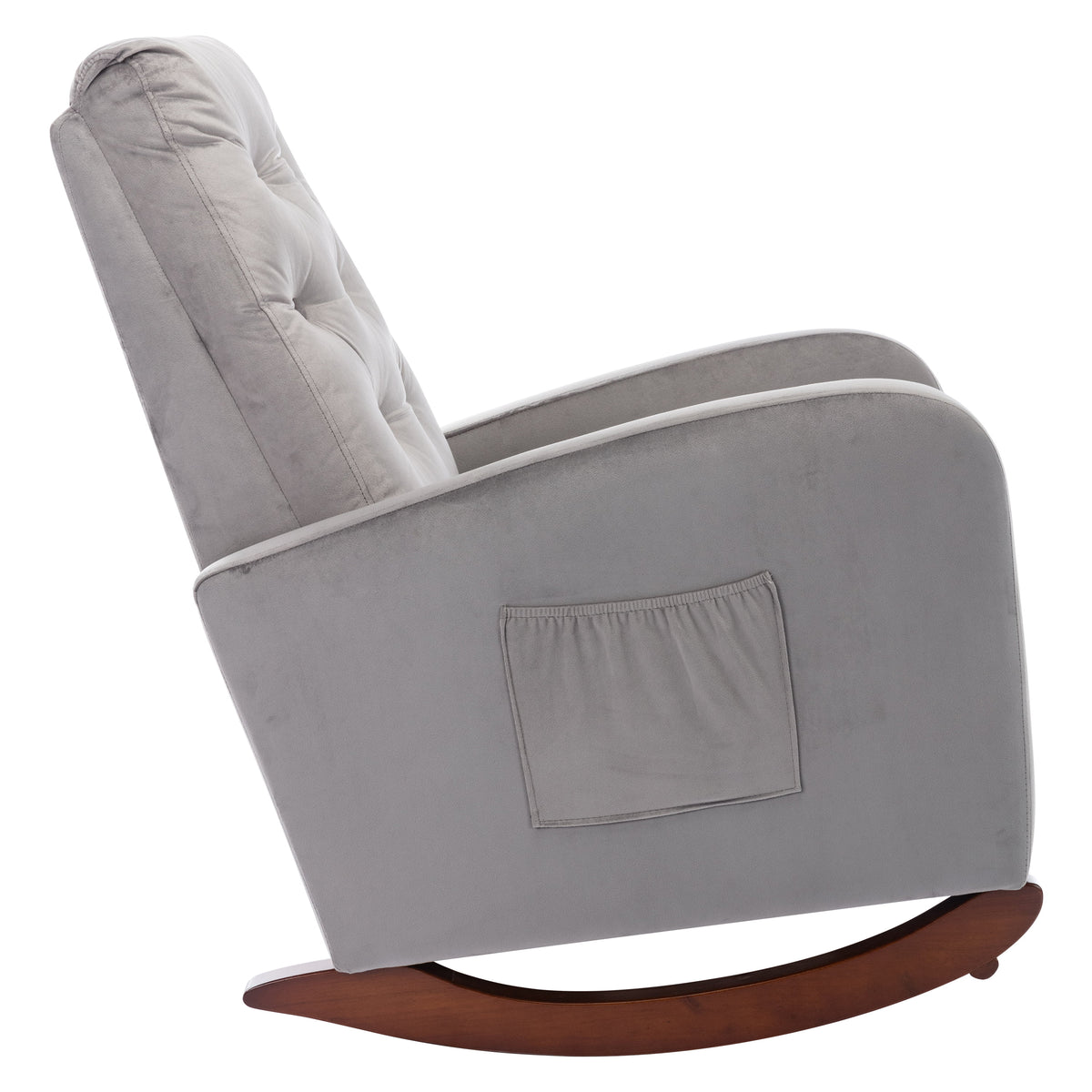 Mid-Century Modern Upholstered Rocking Armchair R31791