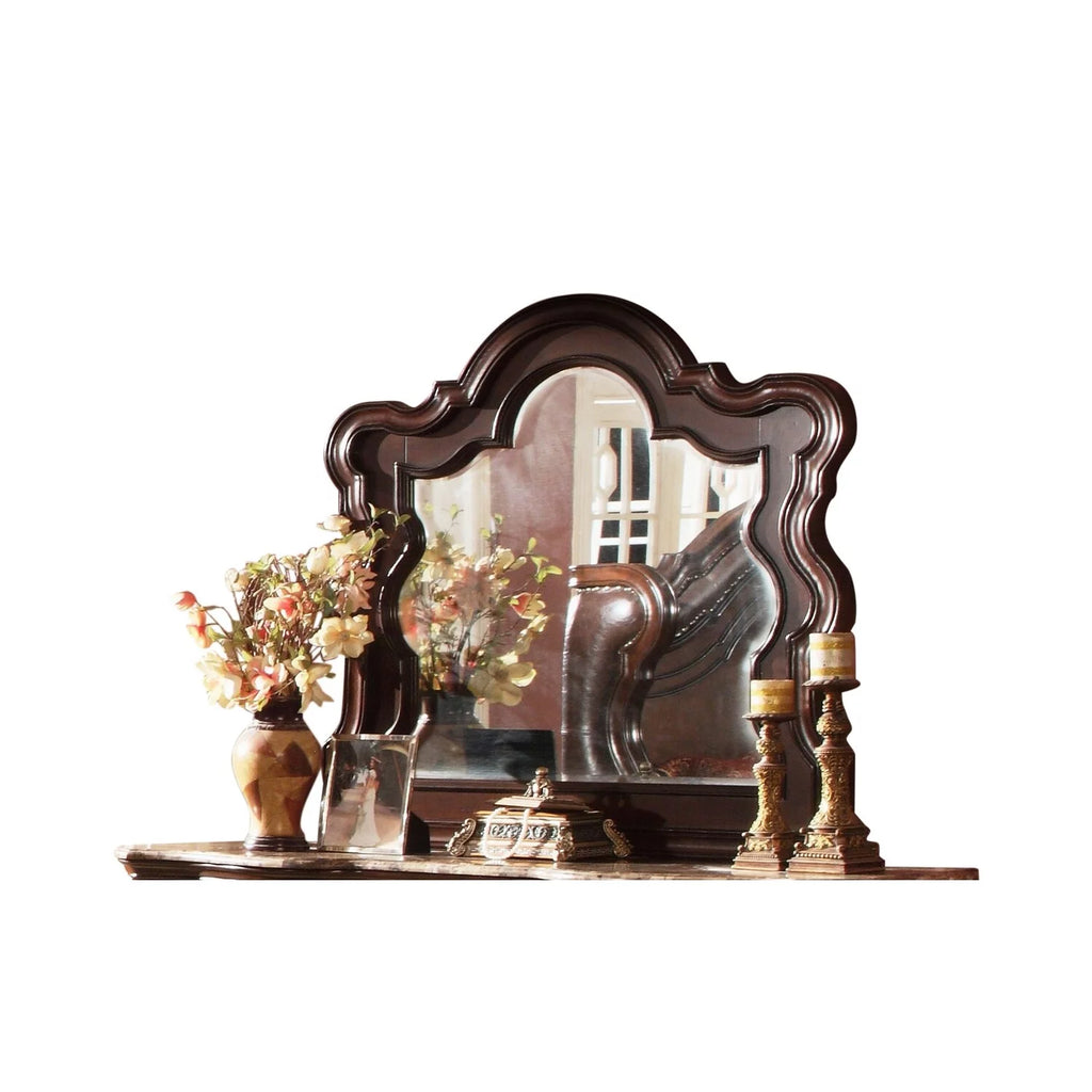 Solid Wood Mirror in Dark Walnut P1065