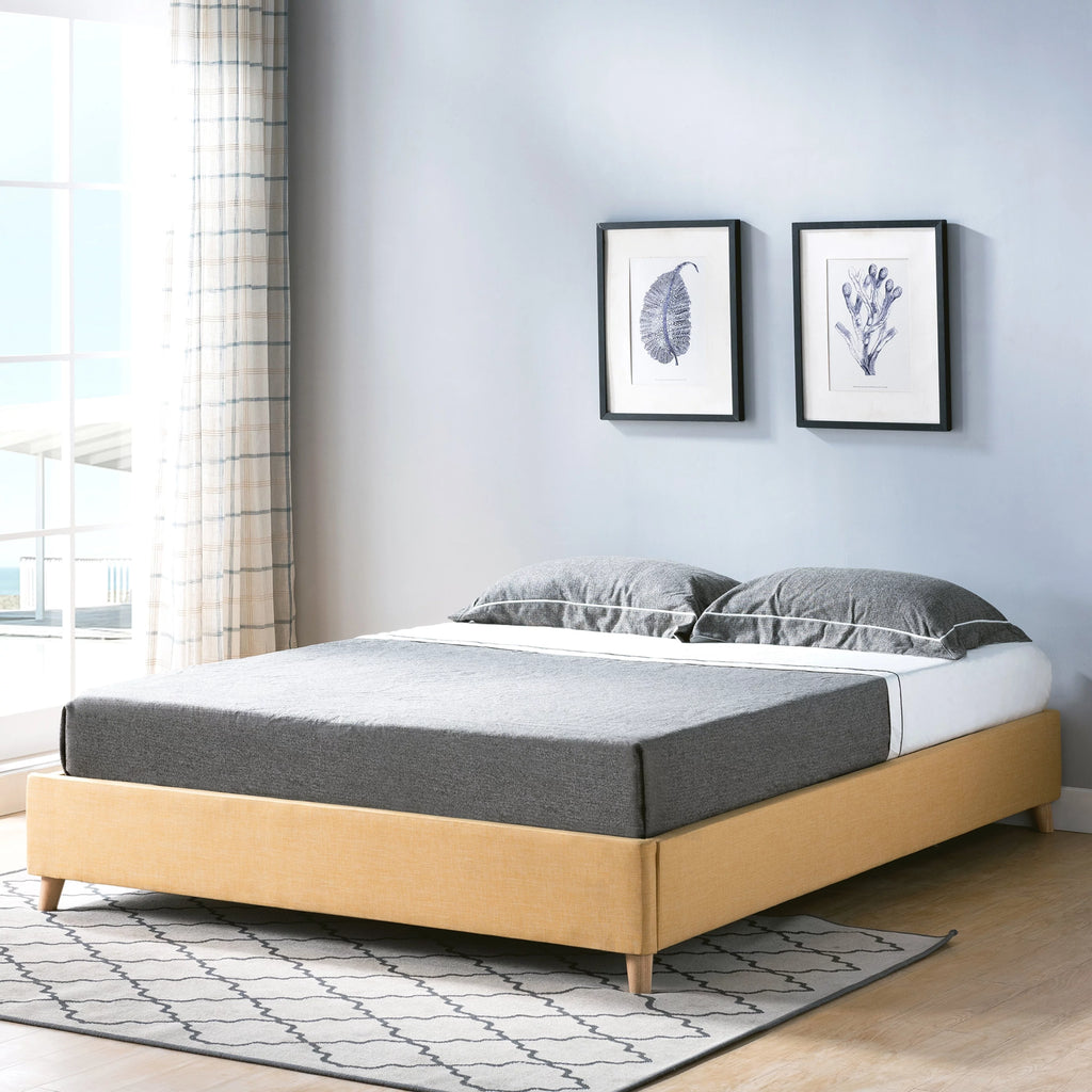 Queen Platform Bed Frame Dark Grey N4935