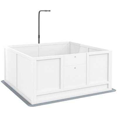 Dog Playpen with Pee Pad and Adjustable Height Door I4208