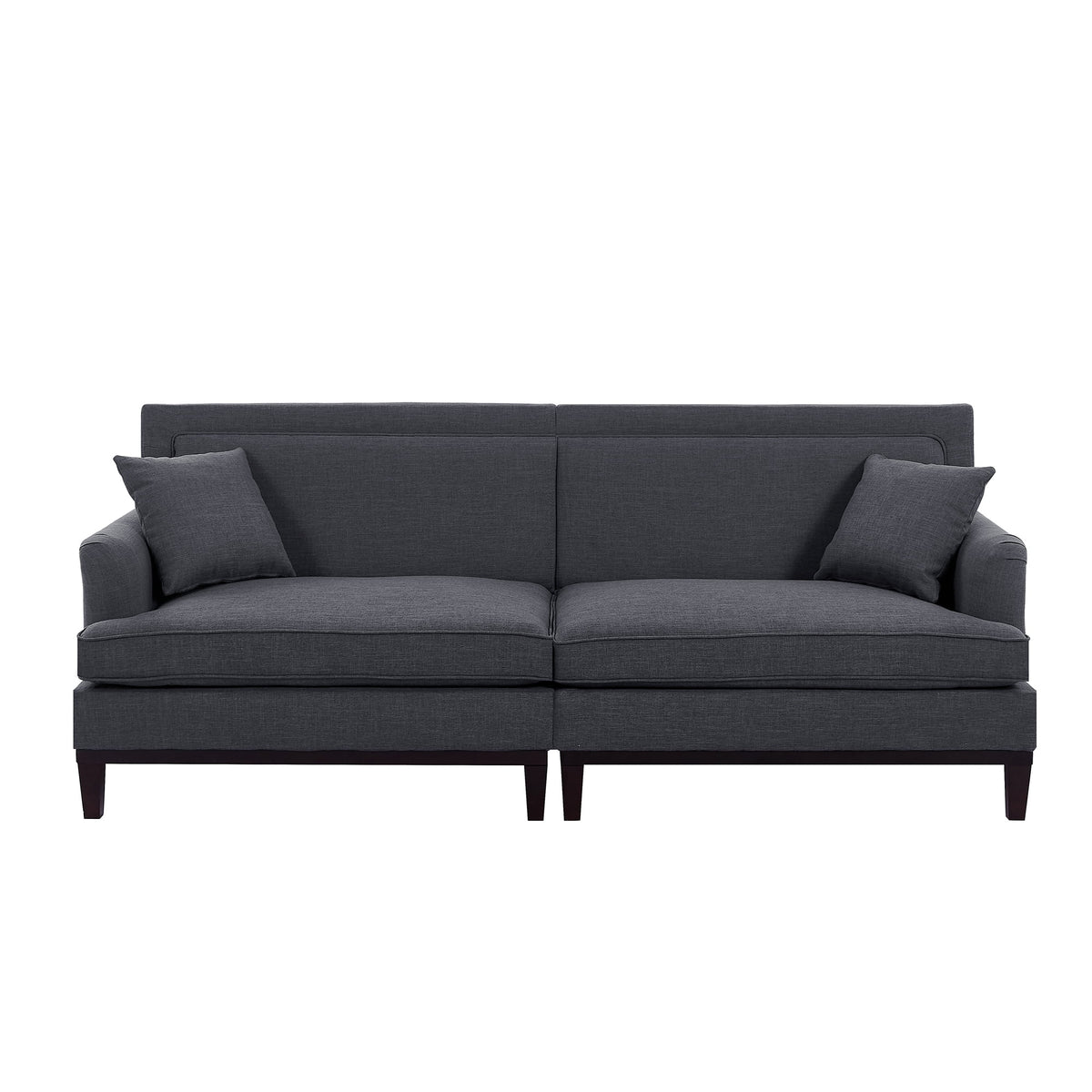 Gray Upholstered Sofa with Wooden Legs X958