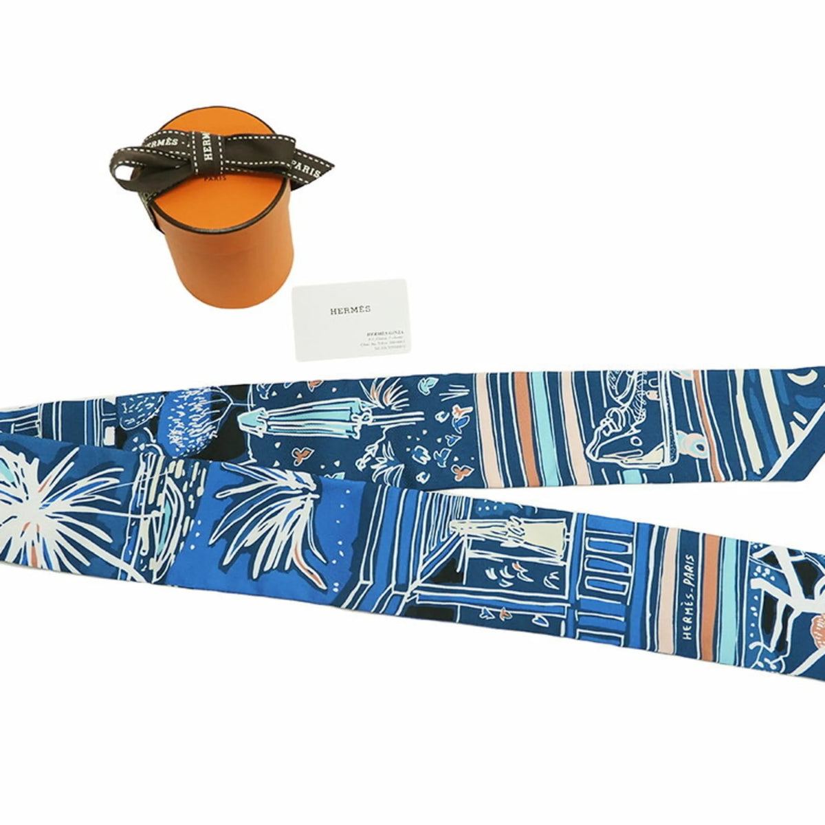 Blue Silk Scarf K32620