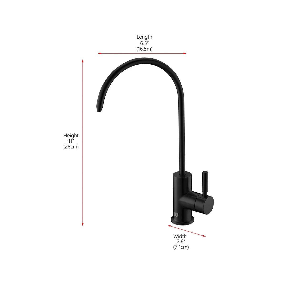 Single Handle Cold Water Dispenser Matte Black B343600