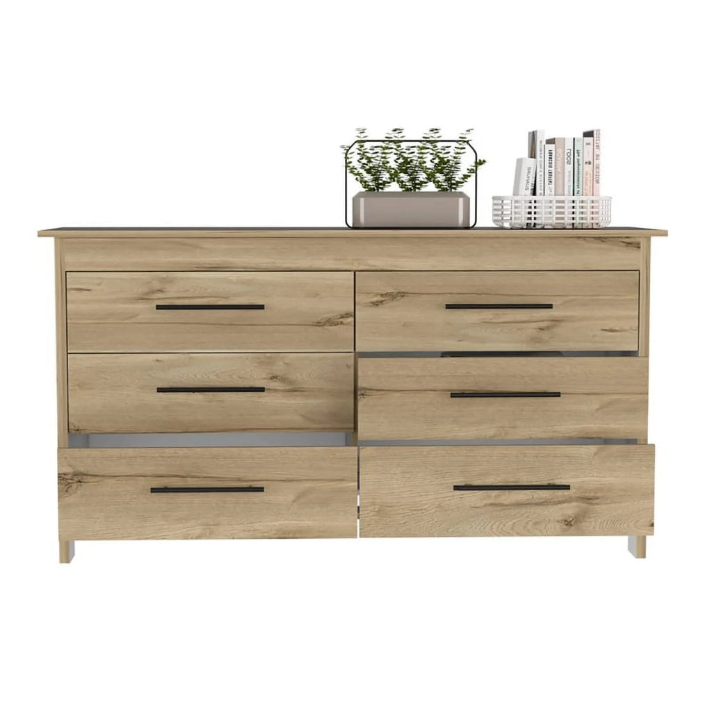 6 Drawer Engineered Wood Double Dresser W69112