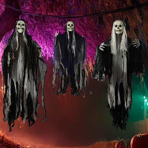 3 Pack Halloween Hanging Ghosts Decorations G21636