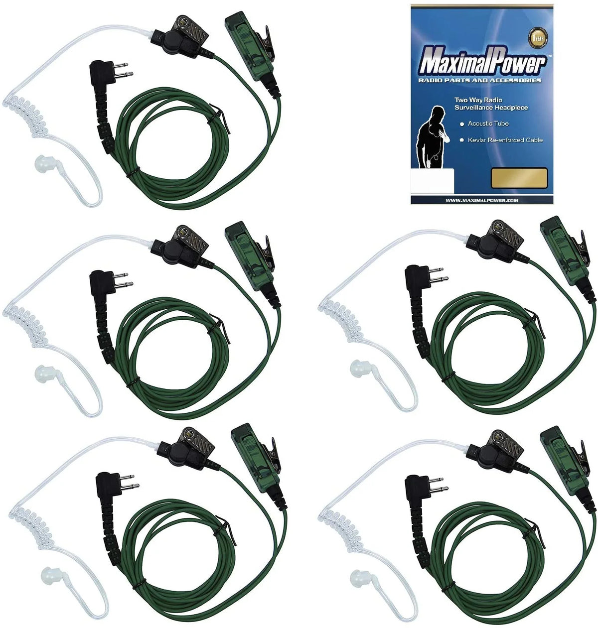Camouflage Surveillance Earpiece 5 Pack X35495