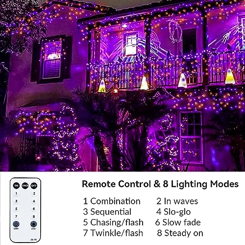 Purple and Orange 800LED 330FT String Lights C280724