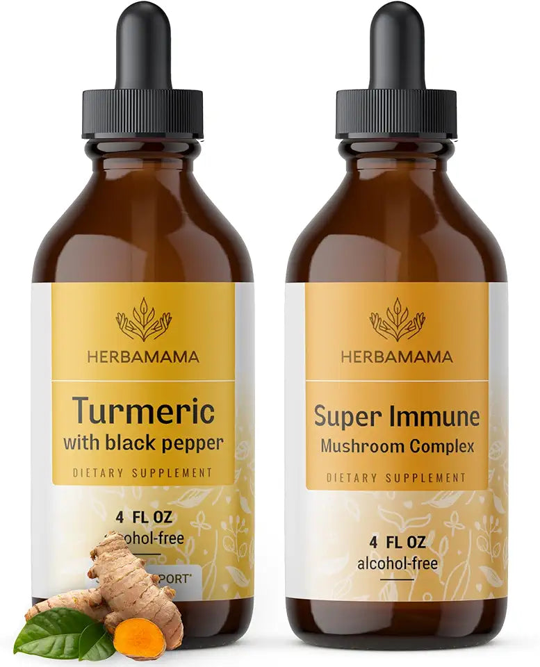 Turmeric Curcumin & Mushroom Complex Liquid Drops 2 Pack K64043