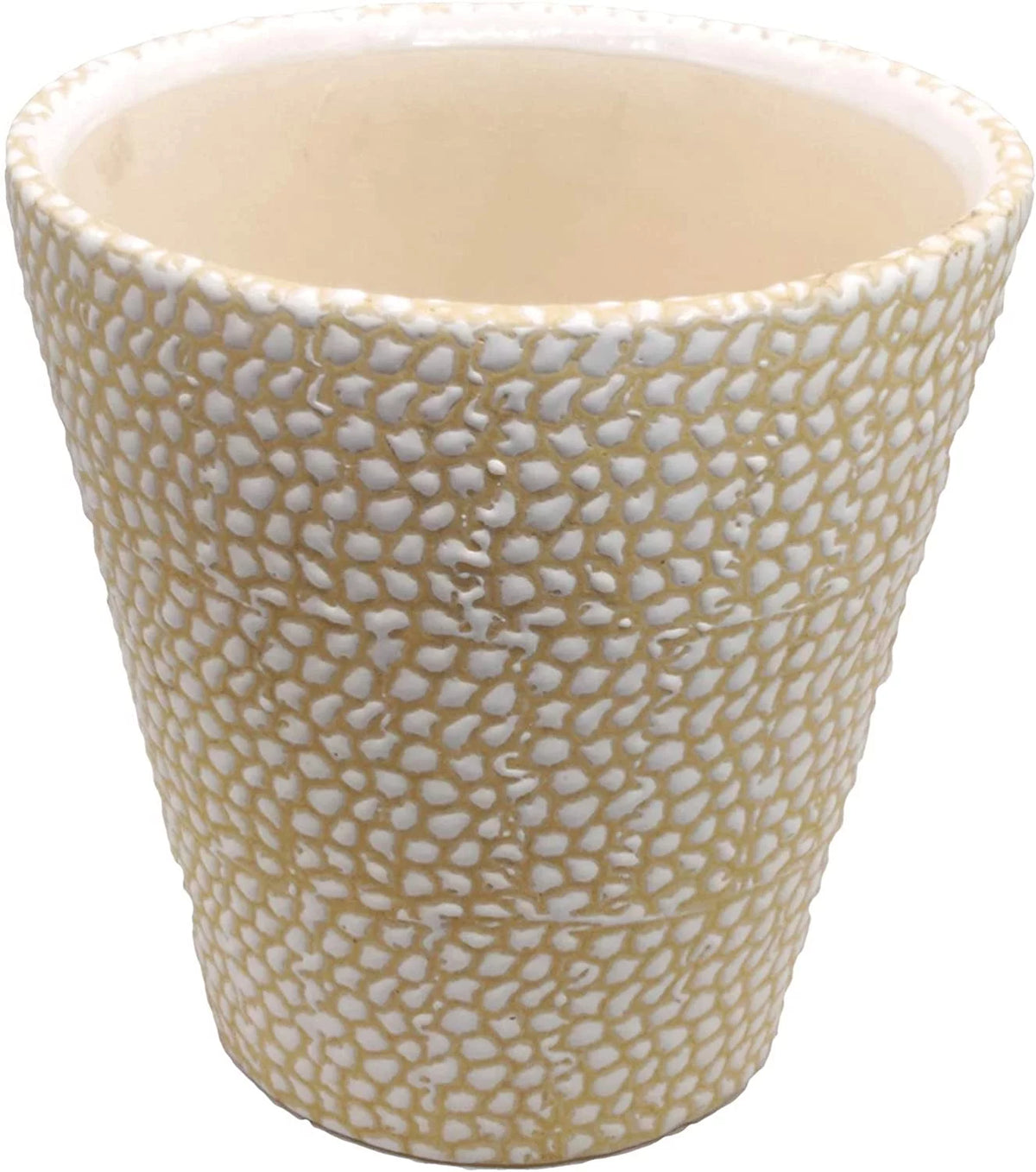 Ceramic Flower Pot Planter Vase Set of 2 8 Inch Cream Z64796