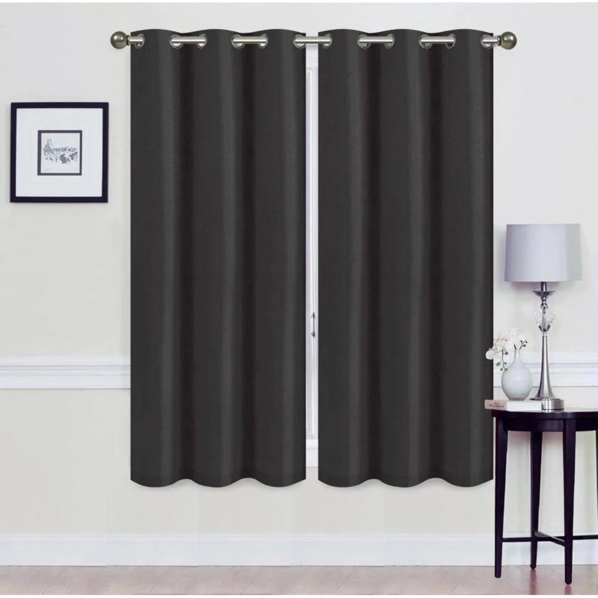 Set of 2 Blackout Grommet Curtain Panel B543556